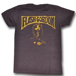 Flash Gordon Shirt Flash Bust Adult Heather Purple Tee T-Shirt