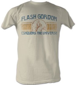 Flash Gordon T-Shirt - Conquer Adult Dirty White Tee Shirt
