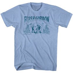 Flash Gordon T-Shirt - Flash Blue Adult Turquoise Heather Tee Shirt