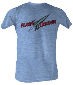 Flash Gordon T-Shirt - Flash Comic Logo Adult Light Blue Tee Shirt