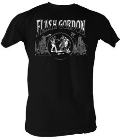 Flash Gordon T-Shirt - Jack Flash Adult Black Tee Shirt