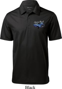 Ford American Muscle 1967 Mustang Pocket Print Mens Textured Polo