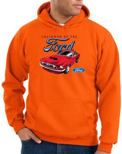 Ford Mustang Hoodie Sweatshirt - Chairman Of The Ford Orange Hoody