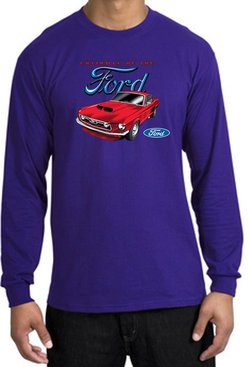 Ford Mustang Long Sleeve Shirt - Chairman Of The Ford Adult Purple Tee