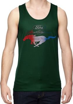 Ford Mustang Red White and Blue Dry Wicking Tank Top