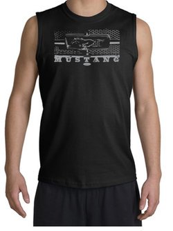Ford Mustang Shirt Legend Honeycomb Grille Black Muscle Shirt