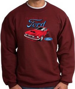 Ford Mustang Sweatshirt - Chairman Of The Ford Maroon Sweat Shirt