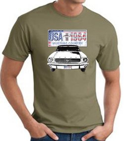 Ford Mustang T-Shirt - USA 1964 Country Adult Army Tee Shirt