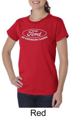 Ford Shirt Distressed An American Classic Ladies Organic T-shirt