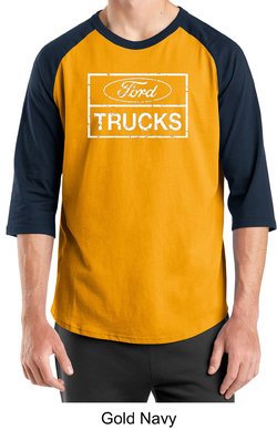 Ford Shirt Distressed Ford Trucks Classic Adult Raglan Shirt