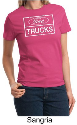 Ford Shirt Distressed Ford Trucks Classic Ladies T-shirt