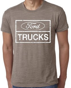 Ford Shirt Distressed Ford Trucks Mens Burnout Tee T-Shirt