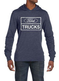 Ford Shirt Distressed Ford Trucks Mens Lightweight Hoodie Tee T-Shirt
