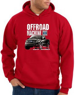 Ford Truck Hoodie F-150 4X4 Offroad Machine Red Hoody