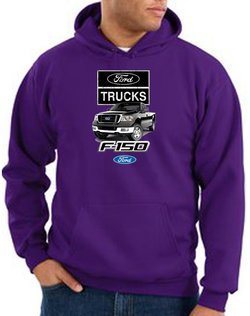 Ford Truck Hoodie Hooded Sweatshirt - F-150 Adult Purple Hoody