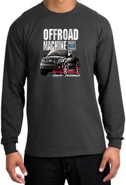 Ford Truck Long Sleeve Shirt - F-150 4X4 Offroad Machine Charcoal Tee