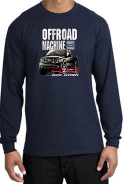 Ford Truck Long Sleeve Shirt - F-150 4X4 Offroad Machine Navy T-Shirt