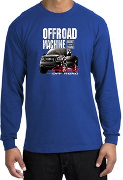 Ford Truck Long Sleeve Shirt - F-150 4X4 Offroad Machine Royal T-Shirt