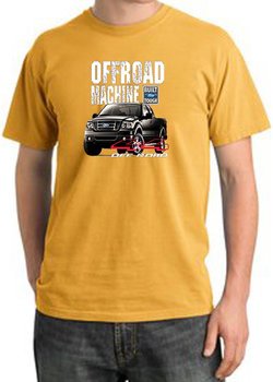 Ford Truck Pigment Dyed T-Shirt - F-150 4X4 Offroad Adult Mustard Tee