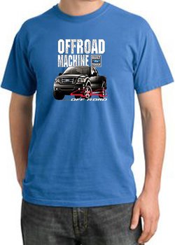 Ford Truck Pigment Dyed T-Shirt - F-150 4X4 Offroad Medium Blue Tee
