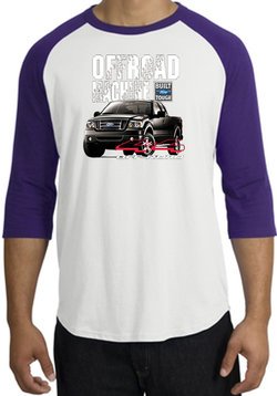 Ford Truck Raglan Shirt - F-150 4X4 Offroad Machine Adult White/Purple