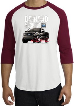Ford Truck Raglan Shirt - F-150 4X4 Offroad Machine White/Cardinal
