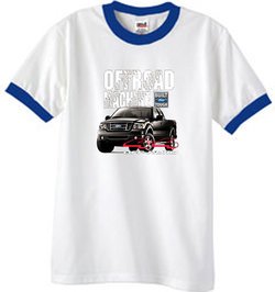 Ford Truck Ringer T-Shirt - F-150 4X4 Offroad Machine White/Royal Tee