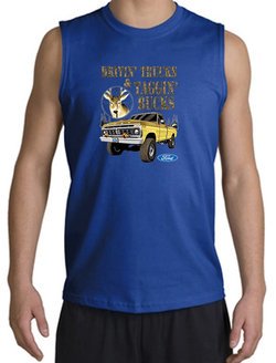 Ford Truck Shirt Driving and Tagging Bucks Royal Muscle Shirt