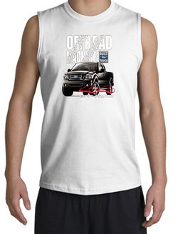 Ford Truck Shooter Shirt - F-150 4X4 Offroad Machine Adult White Shirt