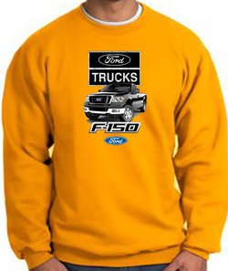Ford Truck Sweatshirt - F-150 Truck Adult Gold Sweat Shirt
