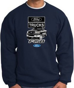 Ford Truck Sweatshirt - F-150 Truck Adult Navy Sweat Shirt