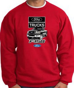 Ford Truck Sweatshirt - F-150 Truck Adult Red Sweat Shirt