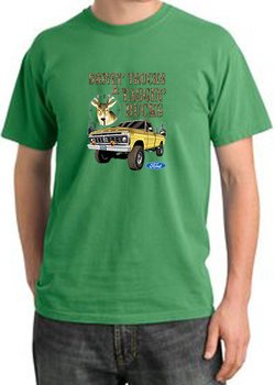 Ford Truck T-Shirt Driving and Tagging Bucks Pigment Dyed Piper Green