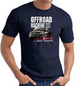 Ford Truck T-Shirt - F-150 4X4 Offroad Machine Adult Navy Tee Shirt