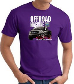 Ford Truck T-Shirt - F-150 4X4 Offroad Machine Adult Purple Tee Shirt