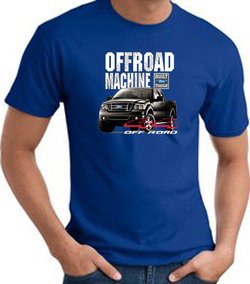Ford Truck T-Shirt - F-150 4X4 Offroad Machine Adult Royal Tee Shirt