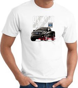 Ford Truck T-Shirt - F-150 4X4 Offroad Machine Adult White Tee Shirt