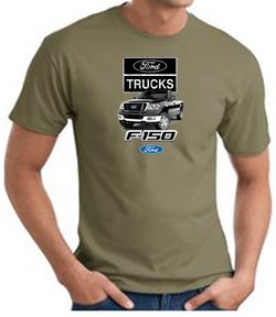 Ford Truck T-Shirt - F-150 Truck Adult Army Green Tee Shirt