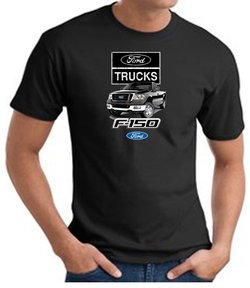 Ford Truck T-Shirt - F-150 Truck Adult Black Tee Shirt