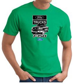 Ford Truck T-Shirt - F-150 Truck Adult Kelly Green Tee Shirt