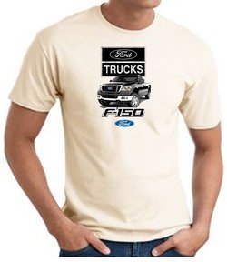 Ford Truck T-Shirt - F-150 Truck Adult Natural Tee Shirt