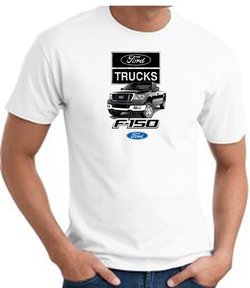Ford Truck T-Shirt - F-150 Truck Adult White Tee Shirt