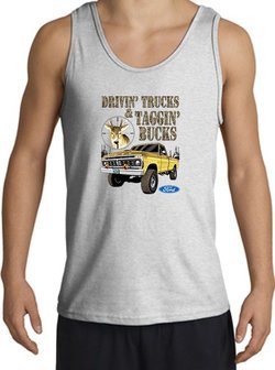 Ford Truck Tank Top - Driving and Tagging Bucks Adult Ash Tanktop
