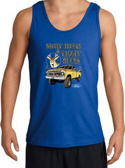 Ford Truck Tank Top - Driving and Tagging Bucks Adult Royal Tanktop