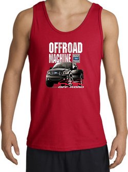 Ford Truck Tank Top - F-150 4X4 Offroad Machine Adult Red Tanktop
