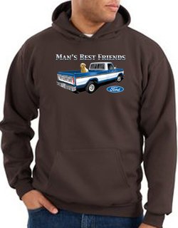 Ford Trucks Hoodie Mans Best Friend Brown Hoody