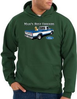 Ford Trucks Hoodie Mans Best Friend Dark Green Hoody