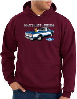 Ford Trucks Hoodie Mans Best Friend Maroon Hoody
