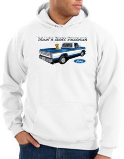 Ford Trucks Hoodie Mans Best Friend White Hoody
