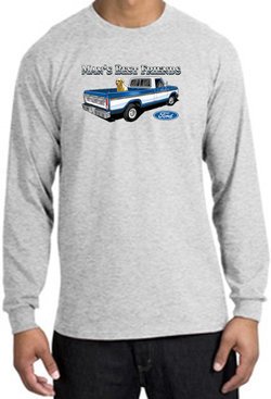 Ford Trucks Long Sleeve Shirt - Man's Best Friend Adult Ash T-Shirt